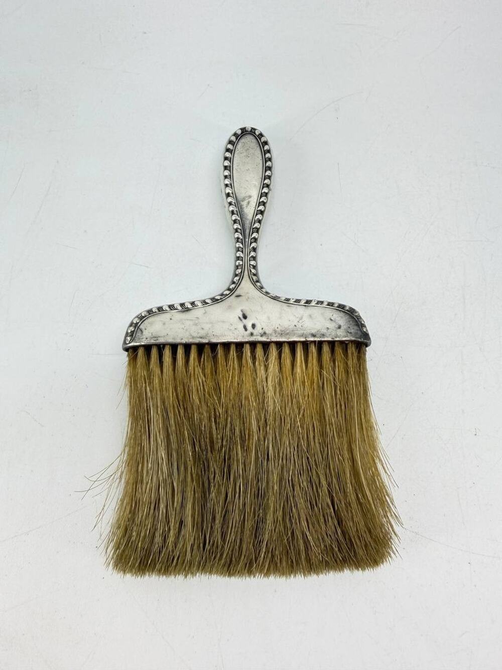 Vintage Sterling Silver Clothes Brush 2600 Natural Bristle Vanity Grooming Brush